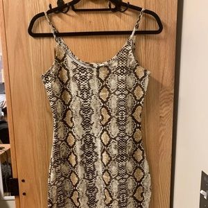 Snake print bodycon dance and marvel dress